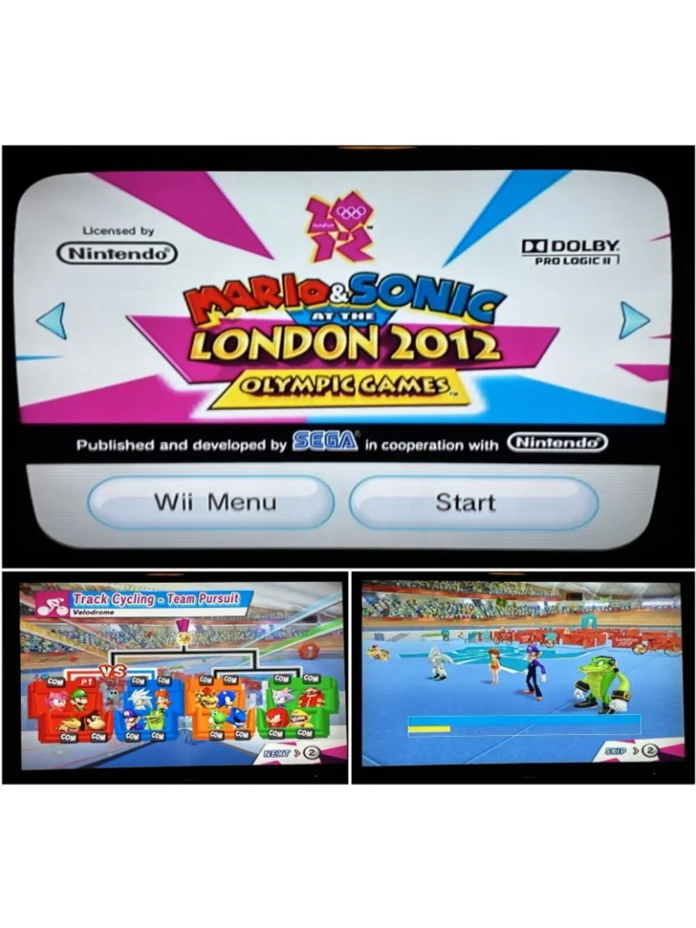 Mario & Sonic London 2012 Olympic Games & Winter Games Wii CIB Complete Tested